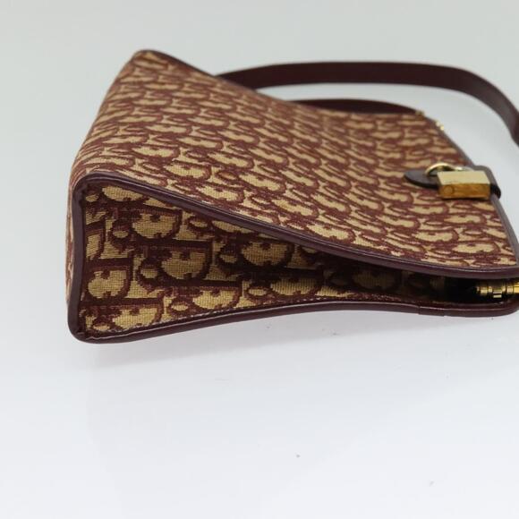 DIOR Trotter Canvas Shoulder Bag Red Gold - Picture 5 of 12